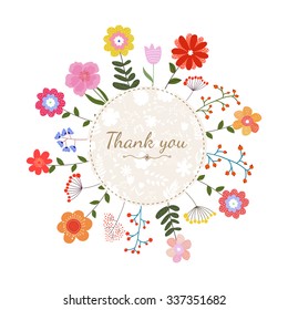 Floral vector card