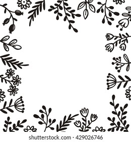 floral vector card. 