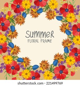 Floral vector card design