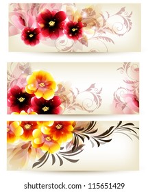 Floral vector  cards