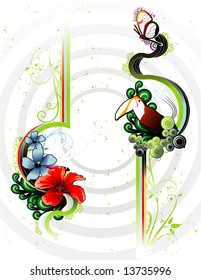 floral vector composition