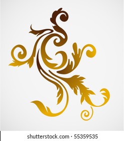 floral vector decoration, abstract flower illustration