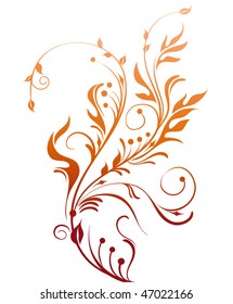 Floral vector decoration.Nature plant design.