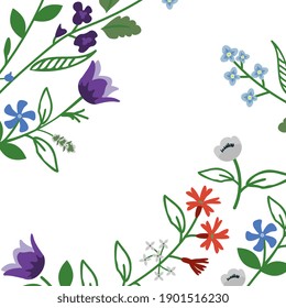 Antecedentes decorativos del vector floral simple