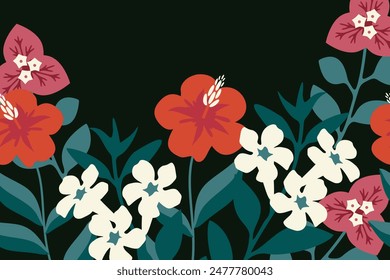 Blumige Vektorgrafik dekorativer Sommerhintergrund