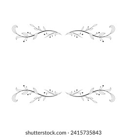 floral vector design. isolated vector file wreath illustration. Flourishes Calligraphic Ornaments.