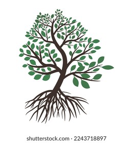 conjunto de diseño de vector floral, vector de árbol, 