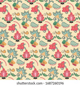 floral vector design, soft color