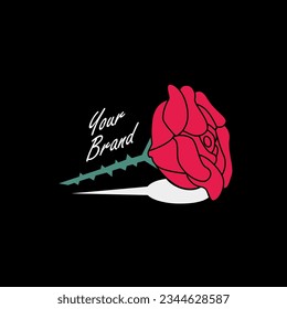 floral vector design for t-shirts that can be given a brand name suitable for clothing business