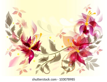 Floral vector element for your design.