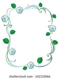 Floral vector frame