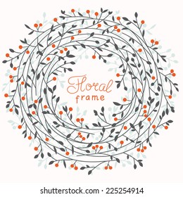 Floral vector frame