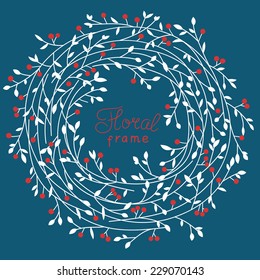 Floral vector frame