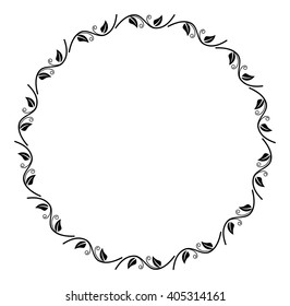 Floral vector frame