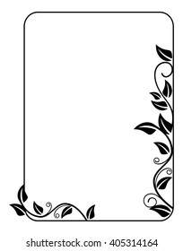 Floral vector frame