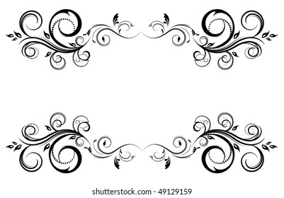   floral vector frame elements