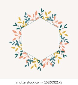 Floral vector frame. Flowers background