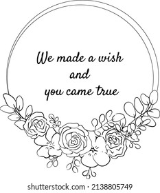 Floral vector frame for invitation design