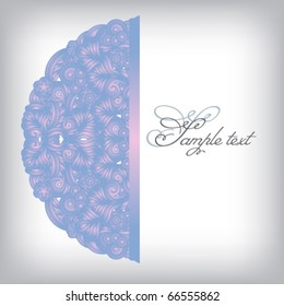 floral vector frame in modern style