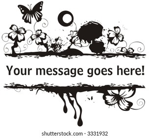 Floral vector frame with place for text. Check my portfolio for many more of this series as well as thousands of other great vector items.