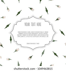 Floral vector frame with place for your text.Can be used as creating card, invitation card for wedding,birthday and other holiday background