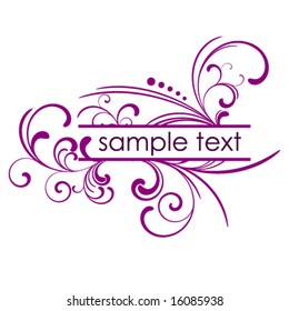 Floral vector frame with place for your message