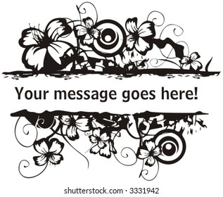 Floral vector frame with place for your text. Check my portfolio for many more of this series as well as thousands of other great vector items.