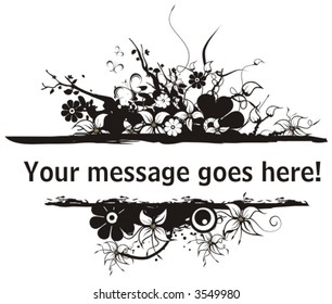 Floral vector frame with place for your text.
