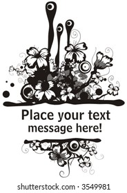 Floral vector frame with place for your text.
