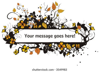 Floral vector frame with place for your text.