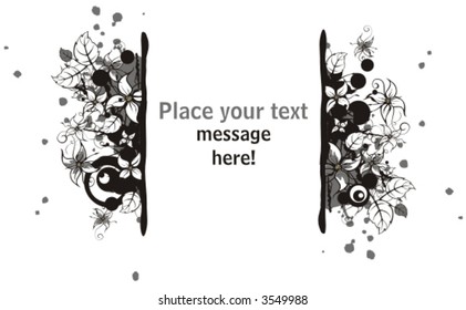 Marco vectorial floral con lugar para el texto.