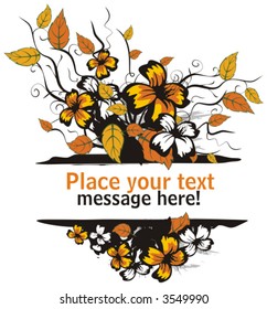 Marco vectorial floral con lugar para el texto.