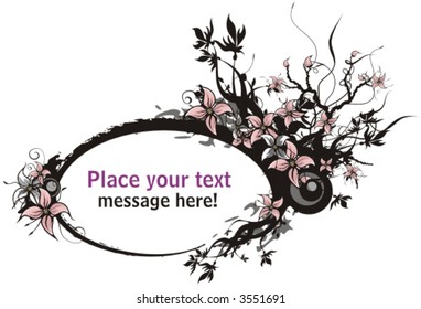 Floral vector frame with place for your text.