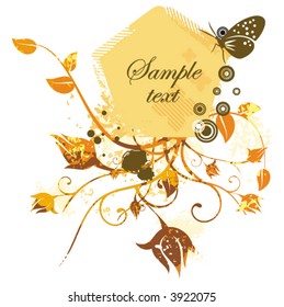 Floral vector frame series. Add your text inside.