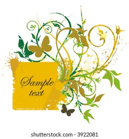 Floral vector frame series. Add your text inside.