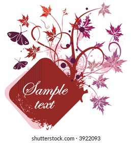 Floral vector frame series. Add your text inside.