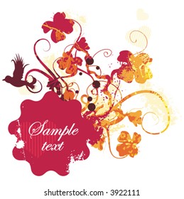 Floral vector frame series. Add your text inside.