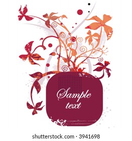 Floral vector frame series. Add your text inside.