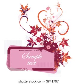 Floral vector frame series. Add your text inside.