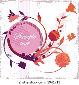 Floral vector frame series. Add your text inside.