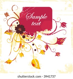 Floral vector frame series. Add your text inside.