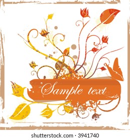 Floral vector frame series. Add your text inside.