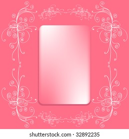 floral vector frame for text