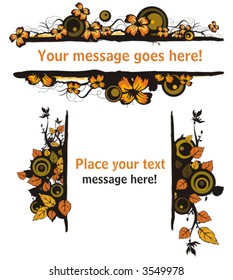 Floral vector frames with place for your text.