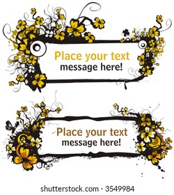 Floral vector frames with place for your text.