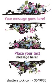 Floral vector frames with place for your text.