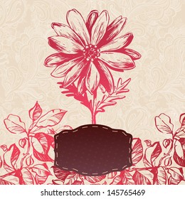 floral vector hand drawn graphic for your design. All elements were placed in clipping mask and are easy to edit