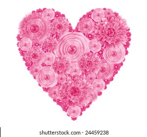 Floral vector heart