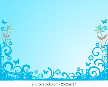 Floral vector heart
