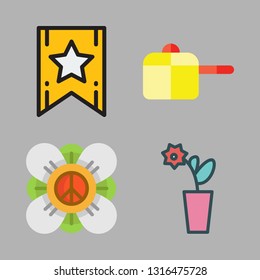 floral vector icon set